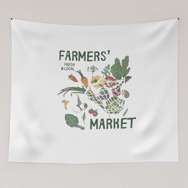 Item preview, Farmers Market Fresh & Local Vintage Vegetables Grocery Tote Garden Harvest Design designed and sold by Gbriel3.