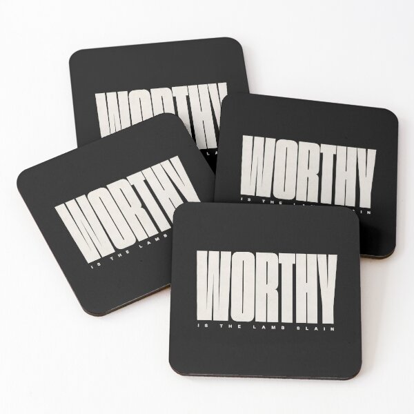 Item preview, WORTHY / Is The Lamb Slain - Modern Christian Typography designed and sold by Skotecky.