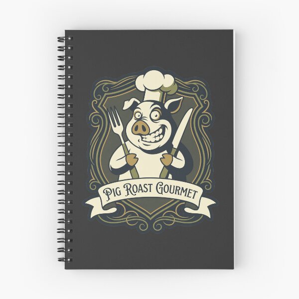 Item preview, Pig Roast Gourmet Vintage BBQ Chef Shield Emblem Graphic designed and sold by KiwiRider.
