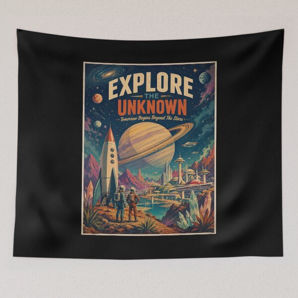 Item preview, Retro Sci-Fi Alien Planet Expedition designed and sold by HoopeStylee.