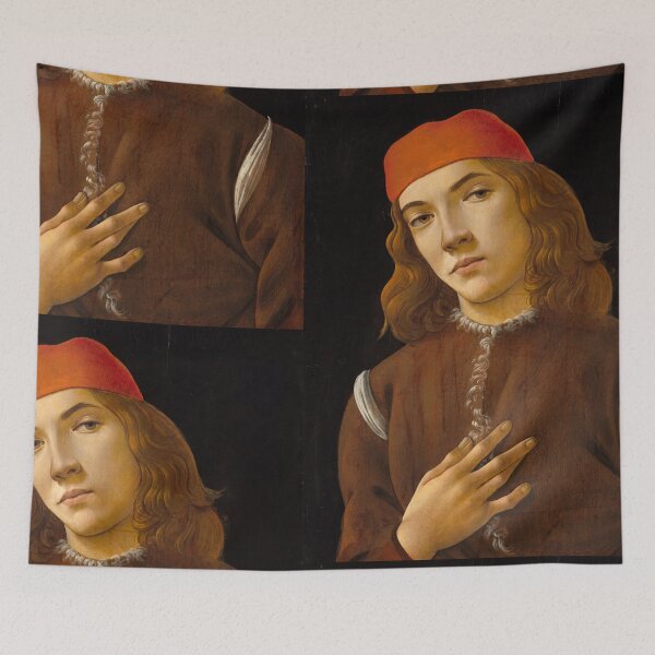 Item preview, Portrait of a Young Man in Red Cap designed and sold by artofuniverse.