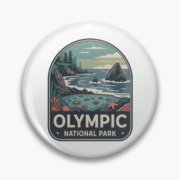 Item preview, Olympic National Park Vintage Travel Badge designed and sold by Teelogic.