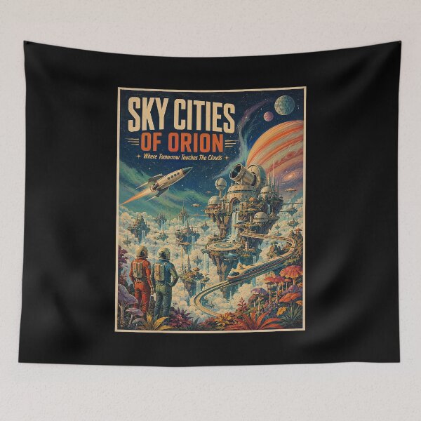 Item preview, Retro Sky Cities of Orion designed and sold by HoopeStylee.