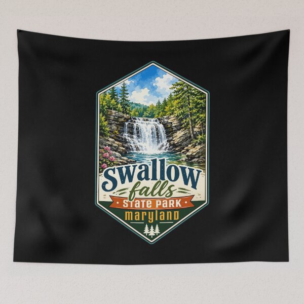 Item preview, Swallow Falls State Park Watercolor designed and sold by TomFrontierArt.