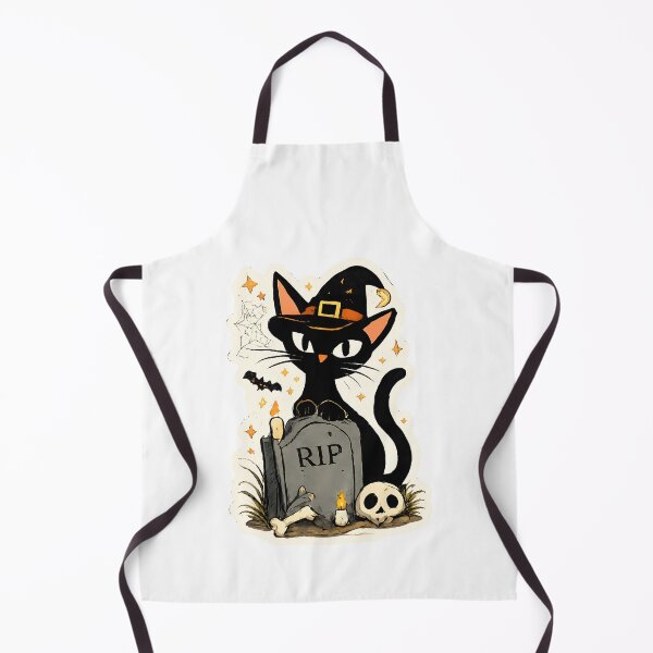 Item preview, Spooky Halloween Black Cat - Witch Cat RIP Graveyard Tombstone Dark Art Gift designed and sold by Artycom.