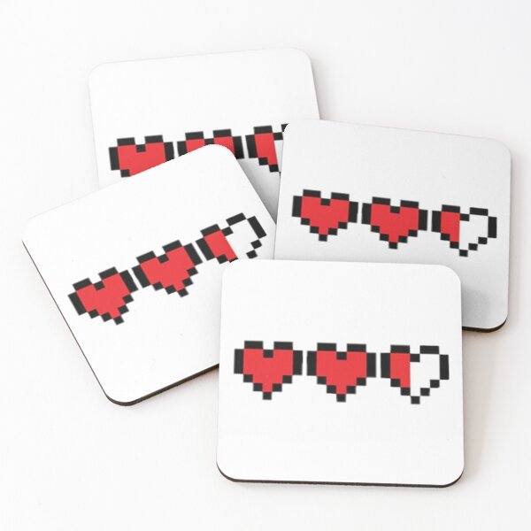 Item preview, Pixel Art Pixelated Hearts Health Bar 8 Bit designed and sold by Koussgh.