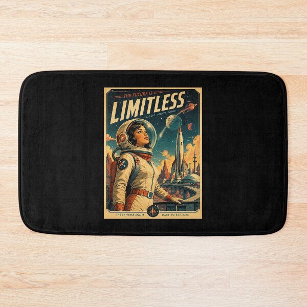 Item preview, Retro Female Astronaut Space Adventure designed and sold by HoopeStylee.