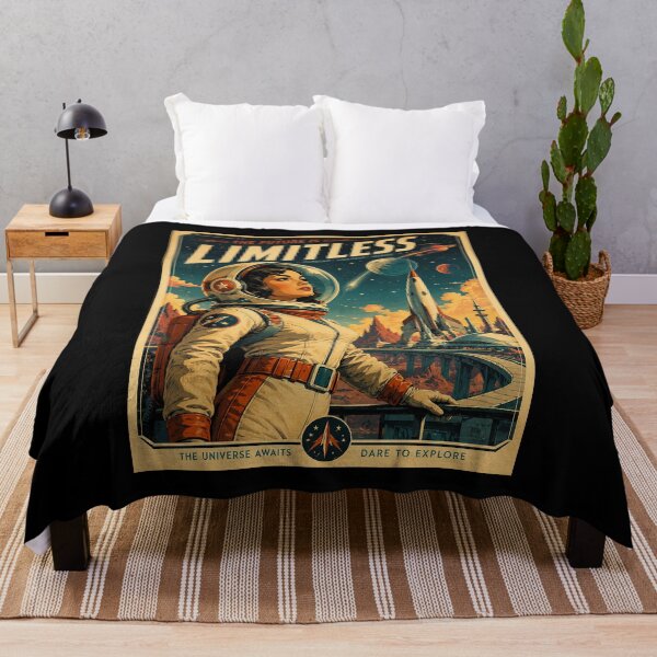 Item preview, Retro Female Astronaut Space Adventure designed and sold by HoopeStylee.