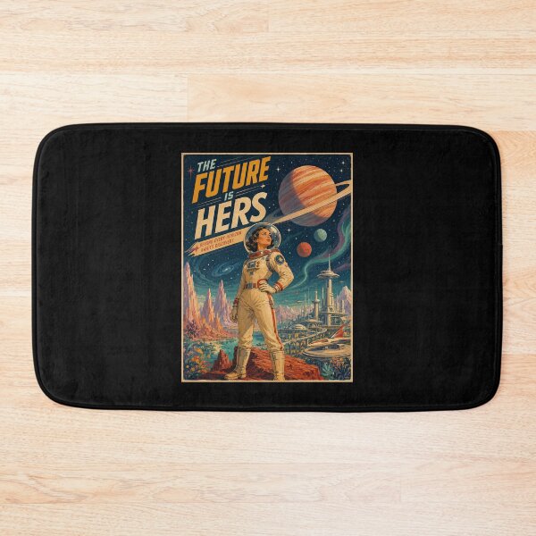 Item preview, Retro Female Astronaut Explorer designed and sold by HoopeStylee.