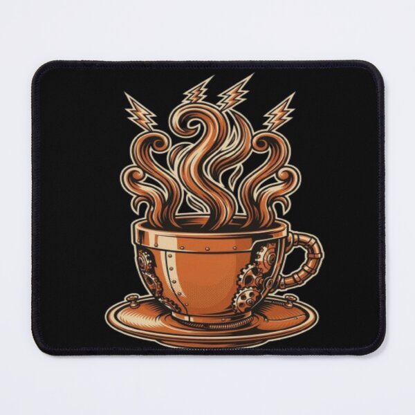 Item preview, Steampunk Coffee Cup with Electric Steam Art designed and sold by DailySparks.