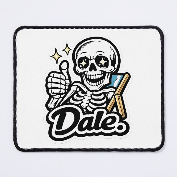 Item preview, Cute Skeleton Window Cleaner Sticker – "Dale." Funny Spanish Kawaii Cleaning Skull Vinyl Decal designed and sold by SkeletonMood.