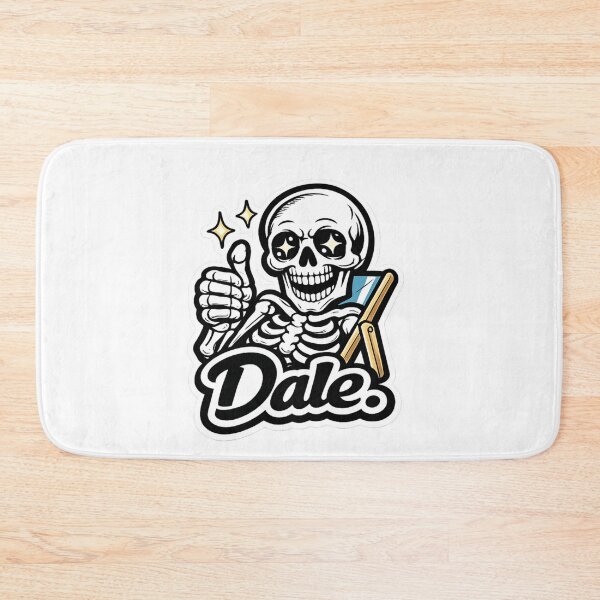 Item preview, Cute Skeleton Window Cleaner Sticker – "Dale." Funny Spanish Kawaii Cleaning Skull Vinyl Decal designed and sold by SkeletonMood.