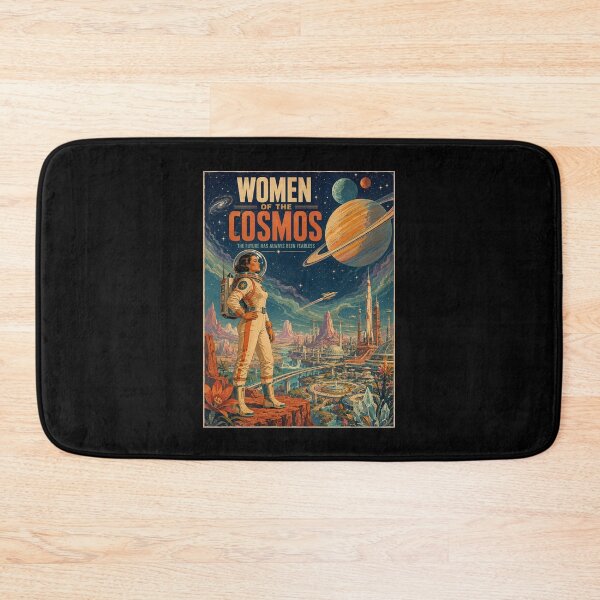 Item preview, Retro Female Astronaut Space Explorer designed and sold by HoopeStylee.