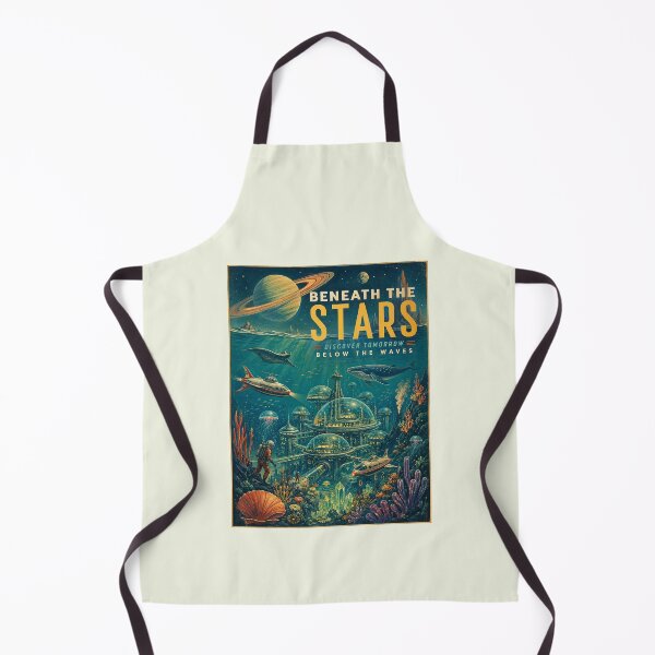 Item preview, Retro Underwater Space City Poster designed and sold by HoopeStylee.