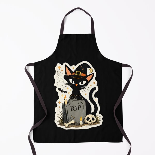 Item preview, Spooky Halloween Black Cat - Witch Cat RIP Graveyard Tombstone Dark Art Gift designed and sold by Artycom.