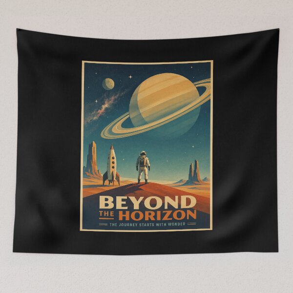 Item preview, Retro Desert Planet Explorer Poster designed and sold by HoopeStylee.