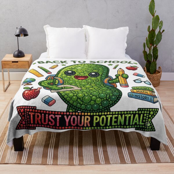 Item preview, Back to School Cute Pickle Trust Your Potential | Study Motivation Pickle | Positive Quote Student Gift | College Supplies | Funny School Sticker designed and sold by Basma Designs | Retro, Kawaii Shirts & Stickers.