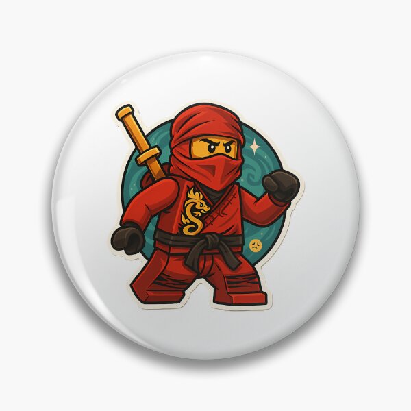 Item preview, Bold Ninjago Kai Sticker In Action Pose designed and sold by ParadiseByArt.