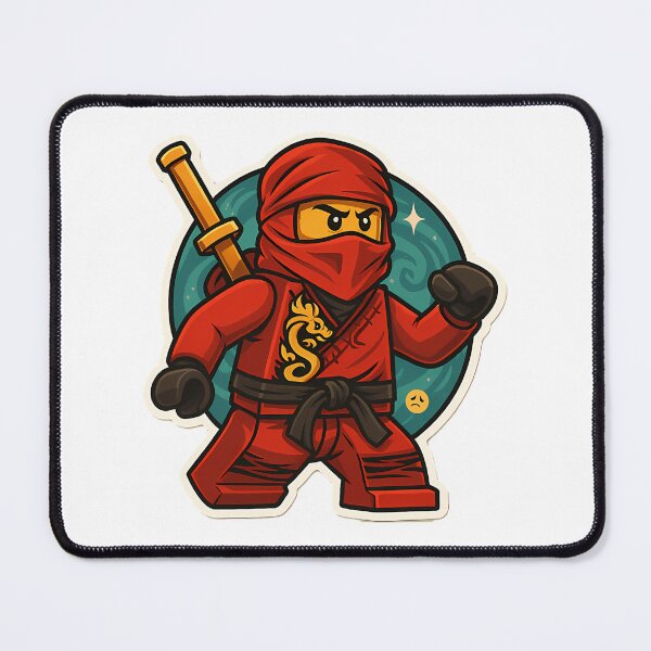 Item preview, Bold Ninjago Kai Sticker In Action Pose designed and sold by ParadiseByArt.