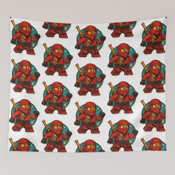 Item preview, Bold Ninjago Kai Sticker In Action Pose designed and sold by ParadiseByArt.