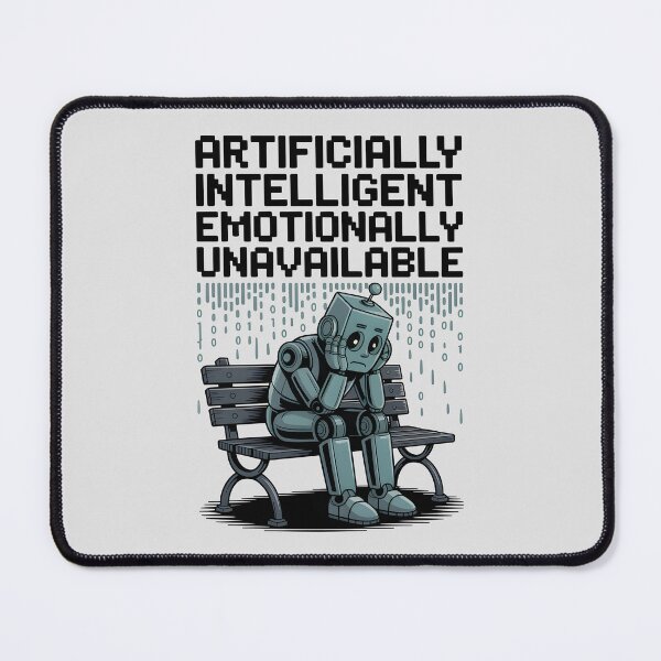 Item preview, Artificially Intelligent Emotionally Unavailable – Funny AI Robot Design designed and sold by Jollys-ArtShop.