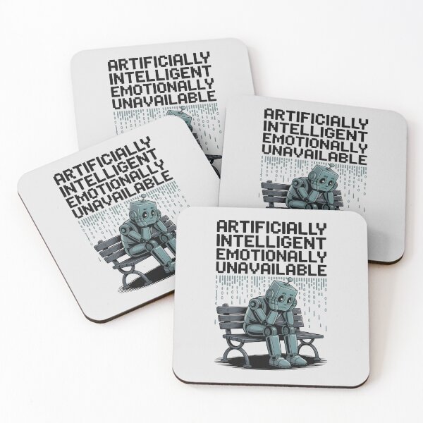 Item preview, Artificially Intelligent Emotionally Unavailable – Funny AI Robot Design designed and sold by Jollys-ArtShop.