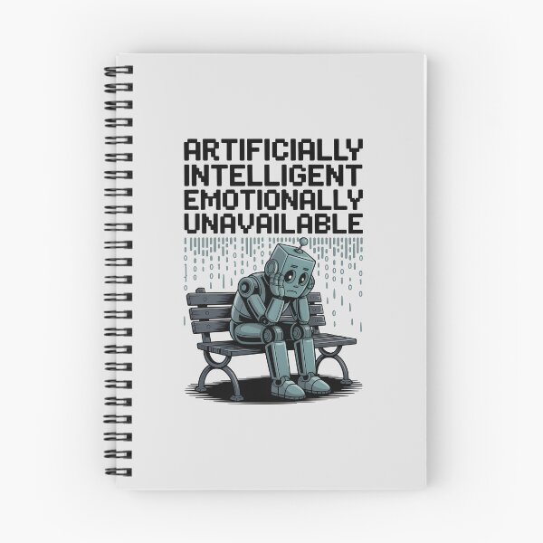 Item preview, Artificially Intelligent Emotionally Unavailable – Funny AI Robot Design designed and sold by Jollys-ArtShop.
