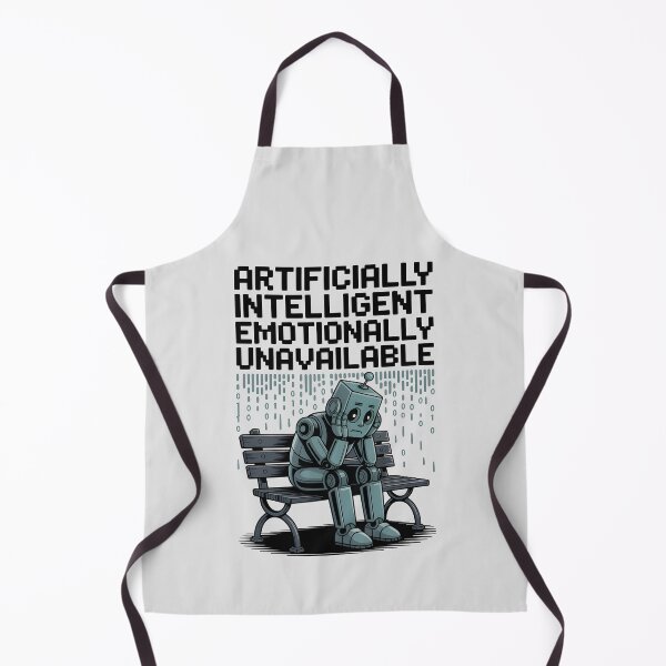 Item preview, Artificially Intelligent Emotionally Unavailable – Funny AI Robot Design designed and sold by Jollys-ArtShop.