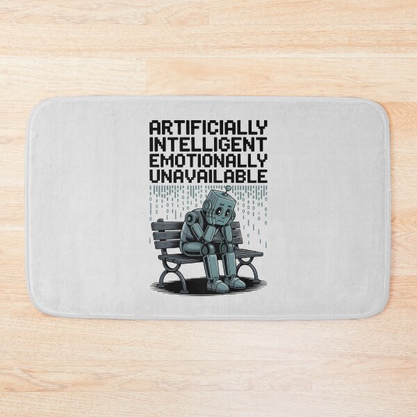 Item preview, Artificially Intelligent Emotionally Unavailable – Funny AI Robot Design designed and sold by Jollys-ArtShop.