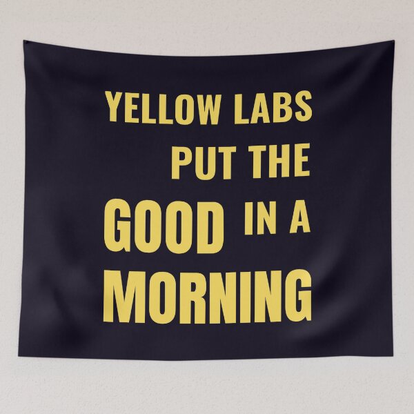 Item preview, Yellow Lab Puppy Dog Morning Coffee Quote designed and sold by PRINTSCHARMINGM.