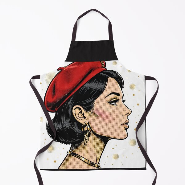 Item preview, PARISIAN BÉRET - Elegant Profile Pop Art Girl designed and sold by MAISON SYLVIE.