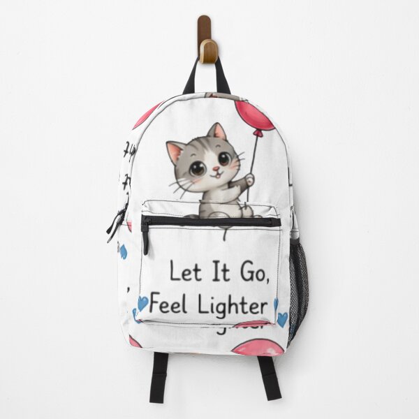 Item preview, Let It Go, Feel Lighter Cute Balloon Kitten designed and sold by DailyDoodlesBySumbul.