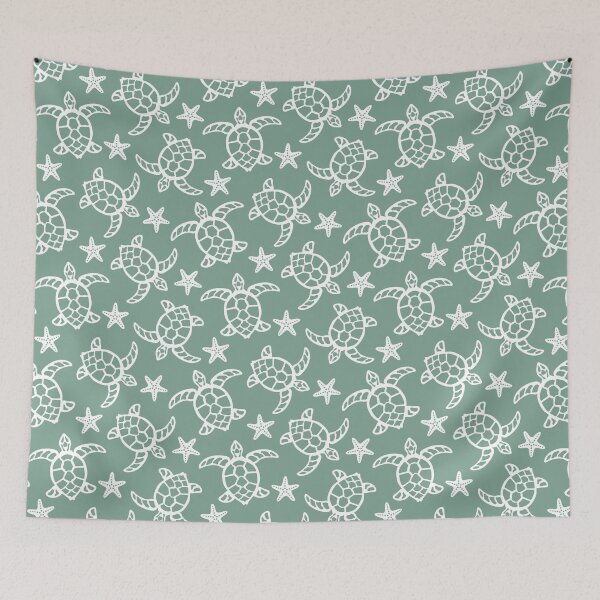 Item preview, Boho Sea Turtle with Starfish designed and sold by CreativeDraws42.