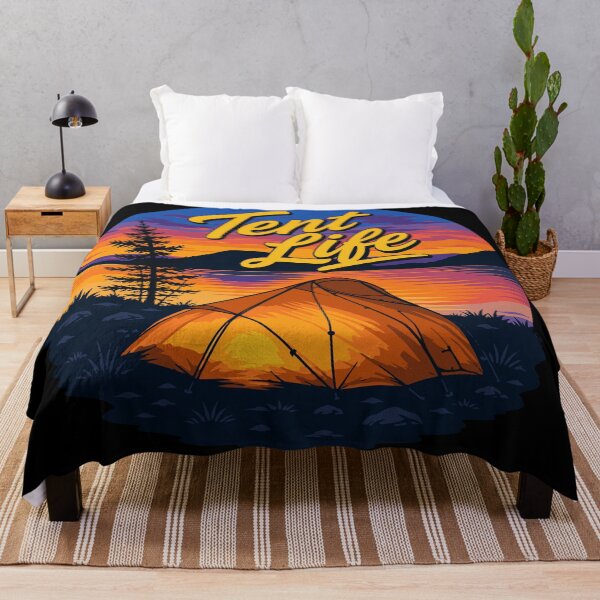 Item preview, Tent Life Sunset Lakeside Camping designed and sold by ClubVacay.