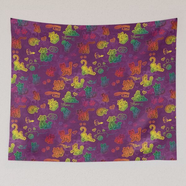 Item preview, Rainbow Cats Playing designed and sold by Mx’d Media Art and Design by Henri Hulo.