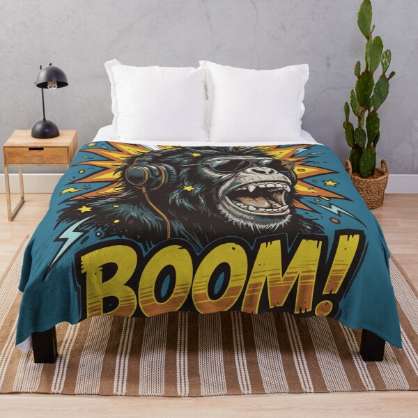 Item preview, Boom Ape Shouting Gorilla with Headphones Pop Art designed and sold by chriswo-design.