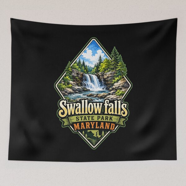 Item preview, Swallow Falls State Park Maryland Watercolor designed and sold by TomFrontierArt.