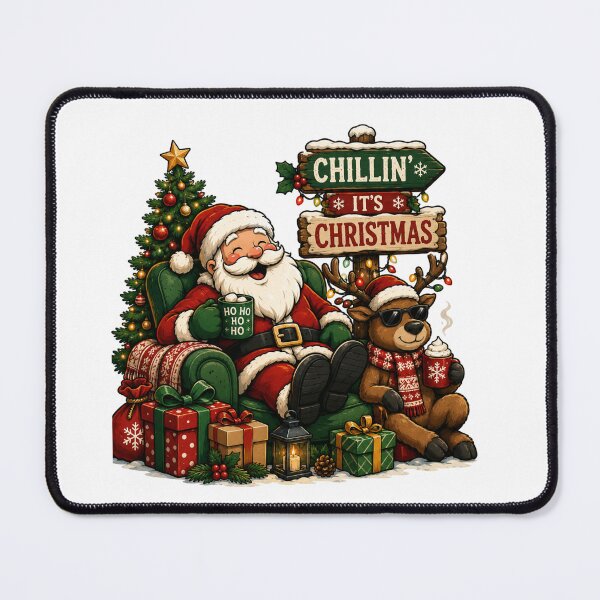 Item preview, Christmas Santa & Reindeer designed and sold by DailyQuestPrint.