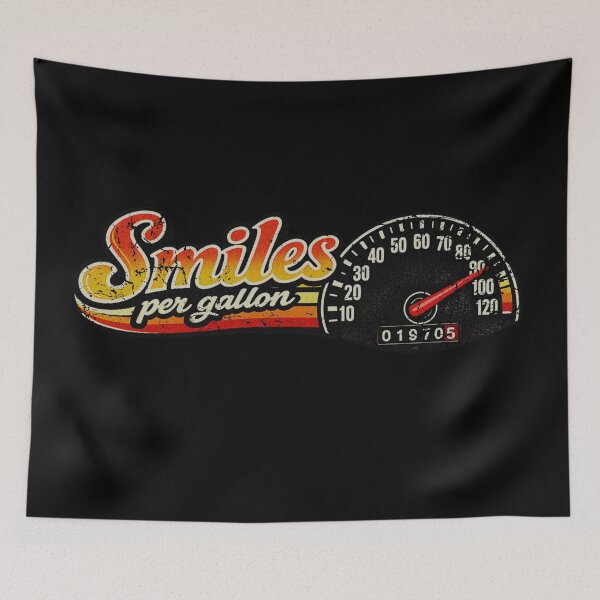 Item preview, Smiles per gallon classic vintage car hot rod  designed and sold by BlueLineLAX.