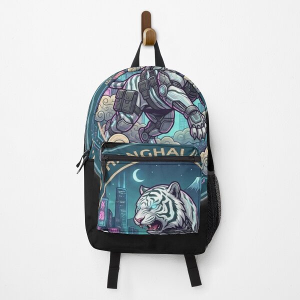 Item preview, Cyberpunk White Tiger Bái Hǔ Aesthetic – Neo Shanghai Emblem designed and sold by Visual Chillout by GP .