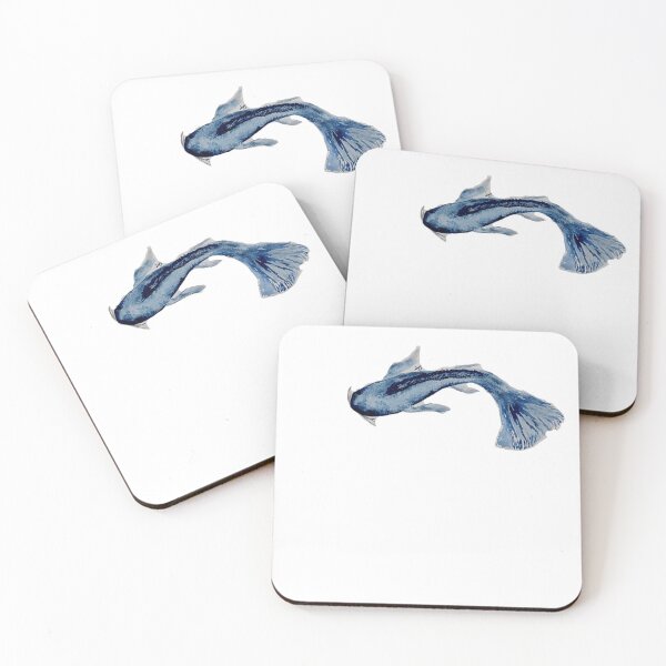 Item preview, Blue Longtail Koi Fish Watercolor Painting designed and sold by Midnight  Madness Arts.