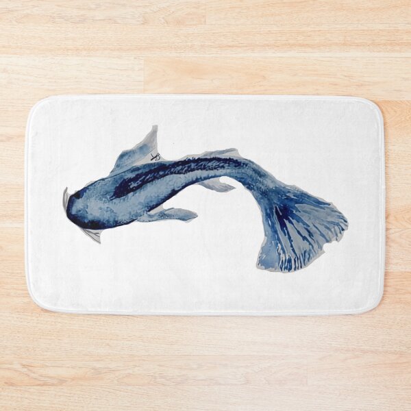 Item preview, Blue Longtail Koi Fish Watercolor Painting designed and sold by Midnight  Madness Arts.
