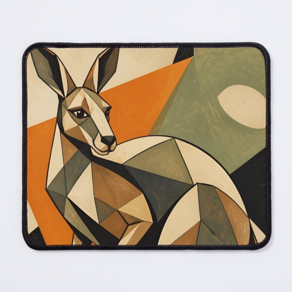 Item preview, Cubist Kangaroo Abstract Geometric Animal designed and sold by inkaylindesign.
