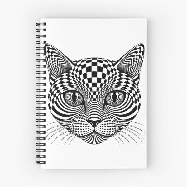 Item preview, Hypnotic Op Art Cat Portrait designed and sold by Snurly.