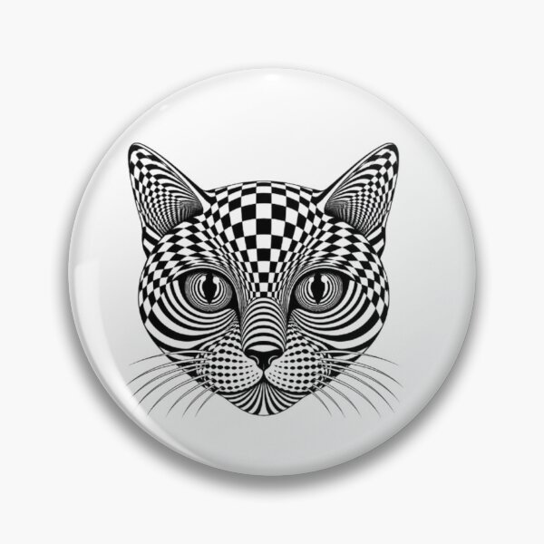Item preview, Hypnotic Op Art Cat Portrait designed and sold by Snurly.