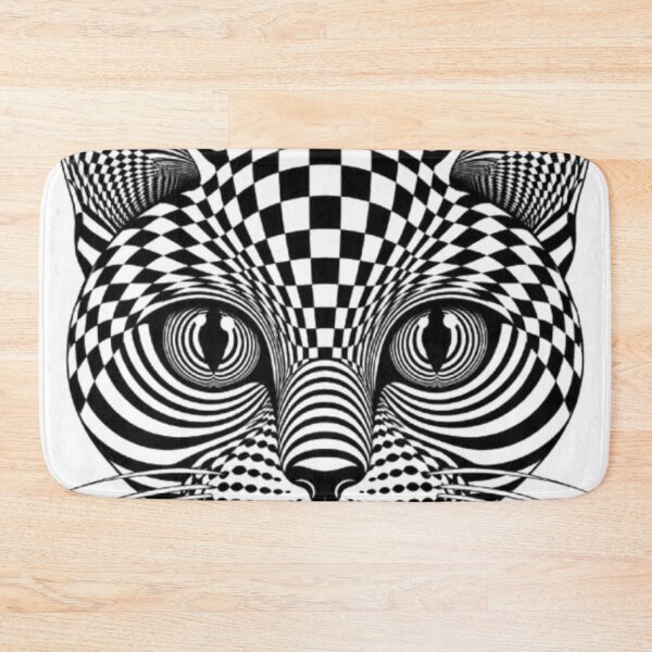 Item preview, Hypnotic Op Art Cat Portrait designed and sold by Snurly.