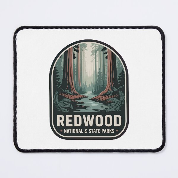 Item preview, Redwood National and State Parks Vintage Travel Badge designed and sold by Teelogic.