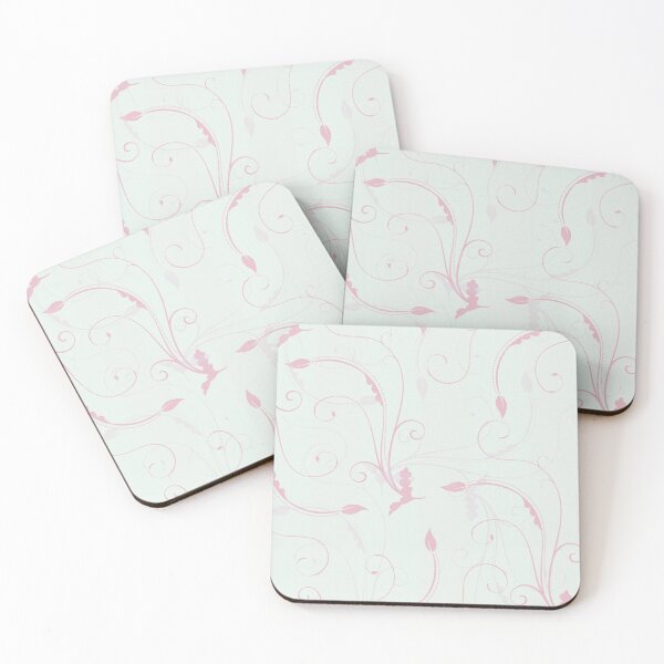 Item preview, abstract frutiger metro pastel pink floral pattern designed and sold by meuliasshop.