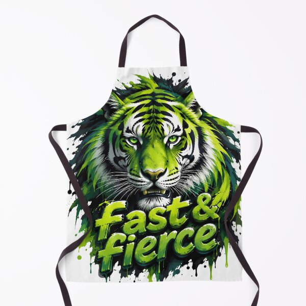 Item preview, Fast & Fierce Tiger – Green & Black Wild Animal Art designed and sold by SamiOmar94.