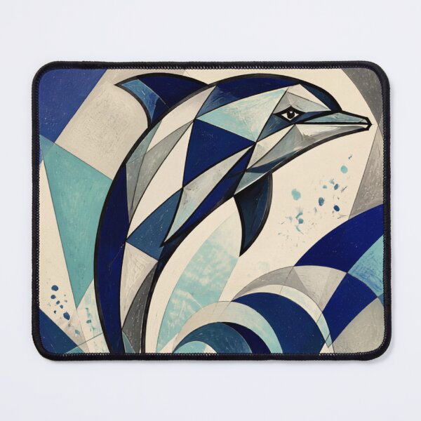 Item preview, Cubist Dolphin Abstract Geometric Animal designed and sold by inkaylindesign.